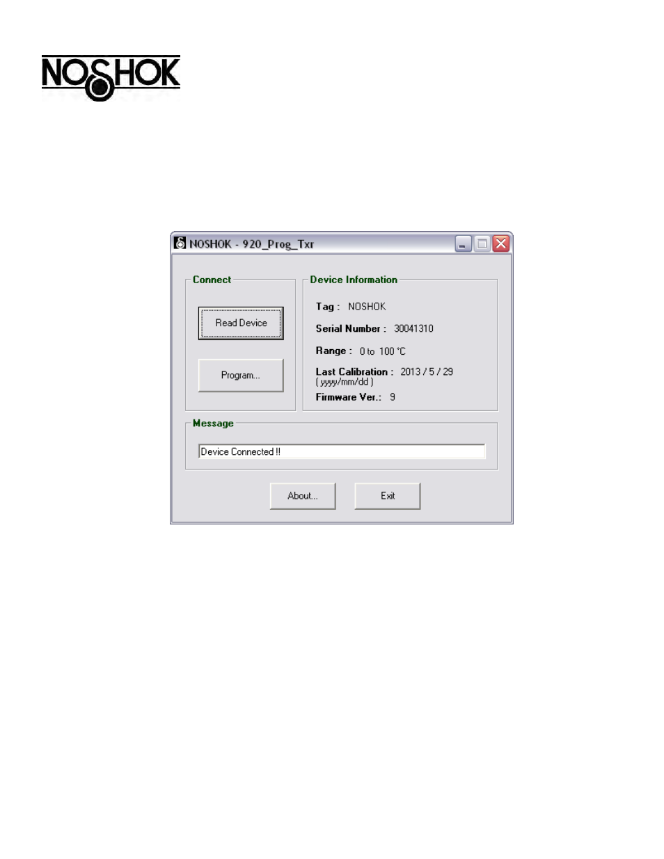 920_prog txr | NOSHOK 920 Series RTD Transmitter Software User Manual User Manual | Page 4 / 12