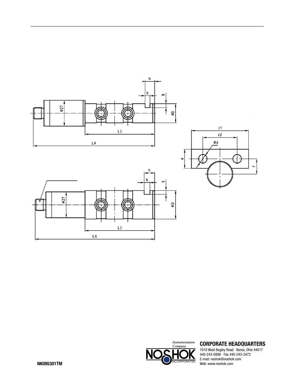 NOSHOK 5301 Series Load Pins User Manual | Page 11 / 11