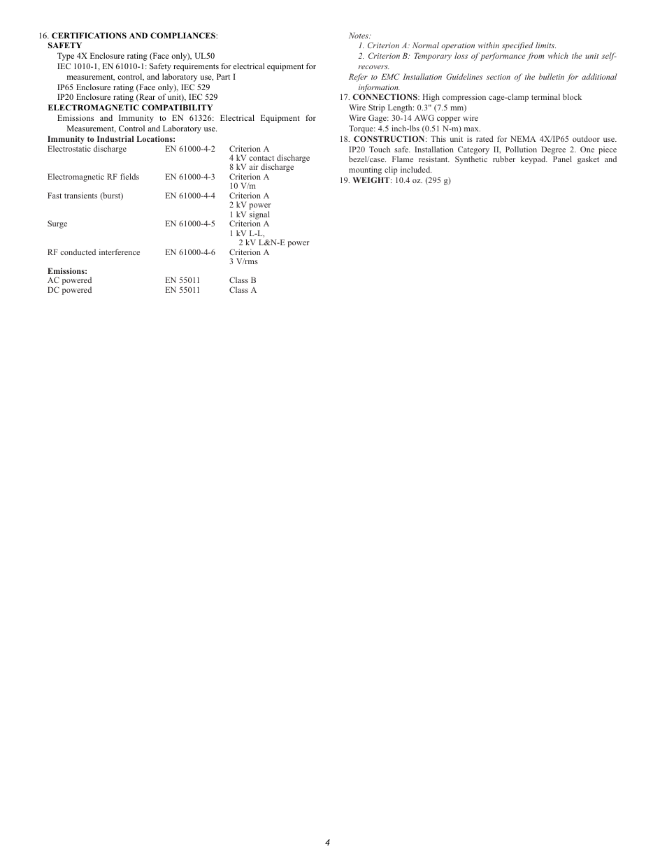 NOSHOK 2100 Series Field Upgradeable Dual Input Process Indicator User Manual | Page 4 / 36