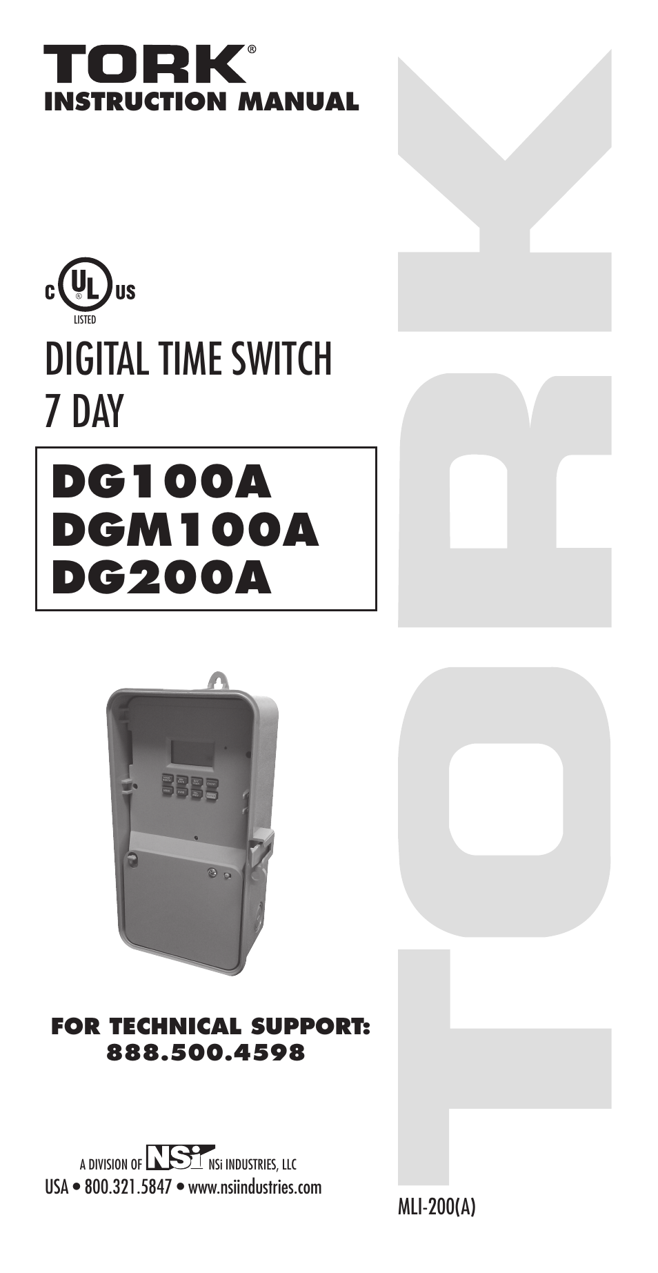 NSi Industries DGM100A User Manual | 16 pages