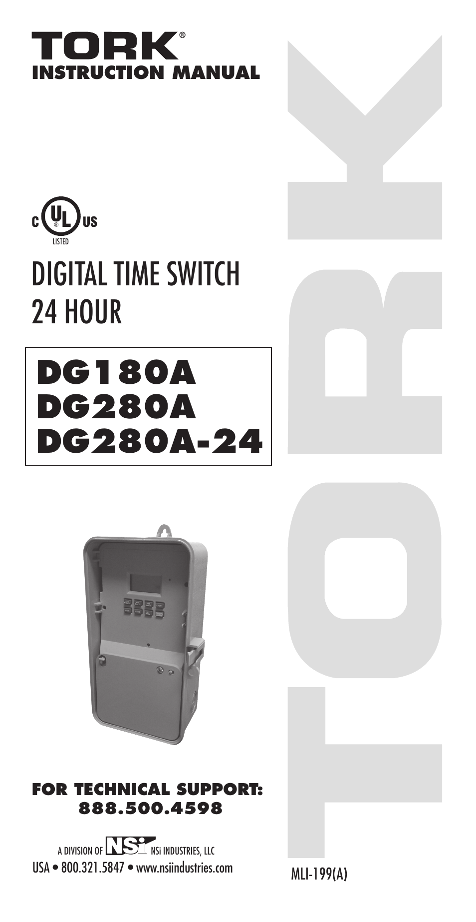 NSi Industries DG280A-24 User Manual | 20 pages
