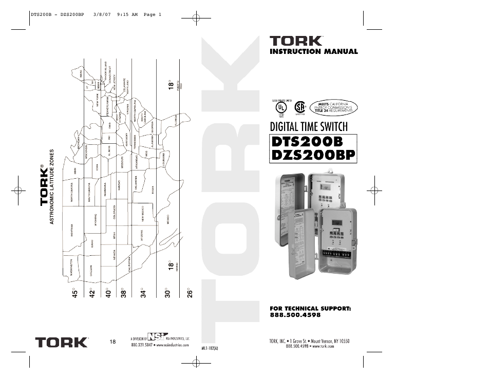 NSi Industries DZS200BP User Manual | 10 pages