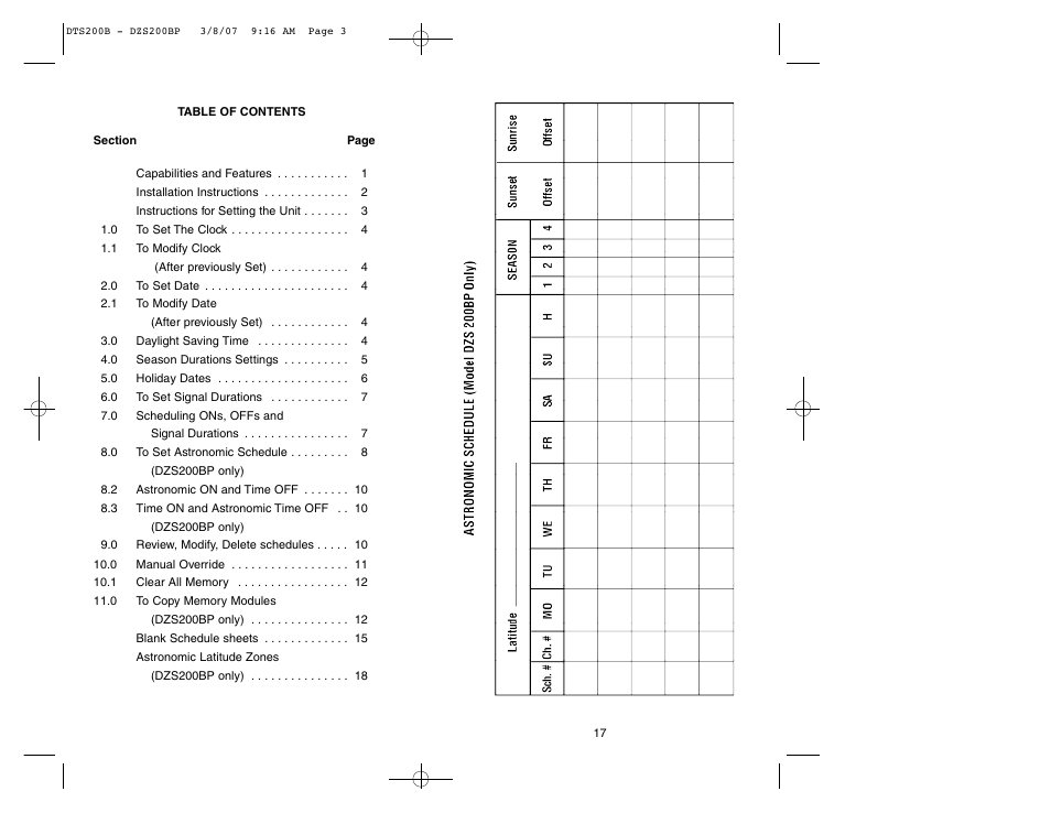 NSi Industries DZS200BP User Manual | Page 2 / 10