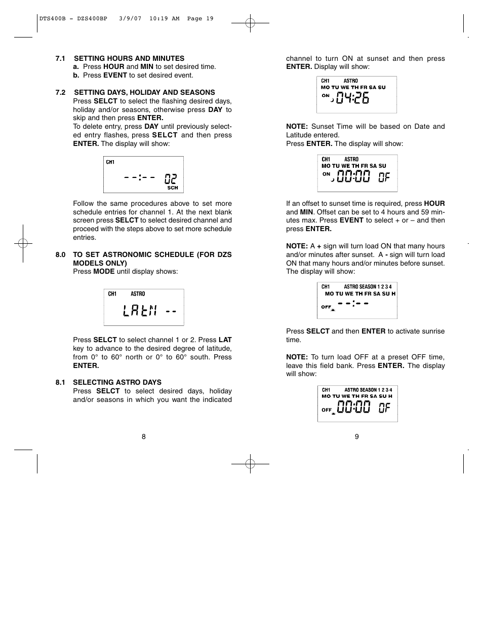 NSi Industries DZS400BP User Manual | Page 10 / 10