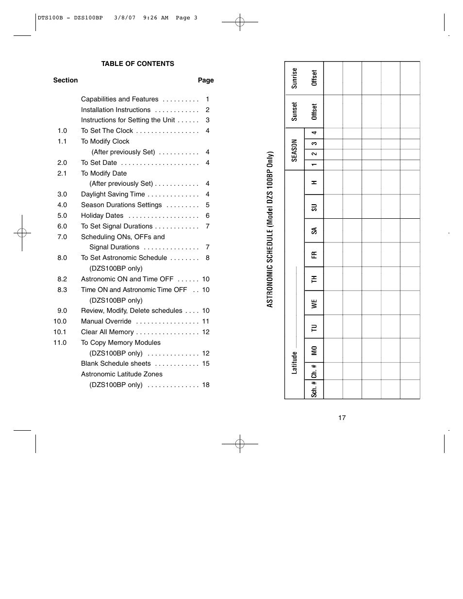 NSi Industries DZS100BP User Manual | Page 2 / 10