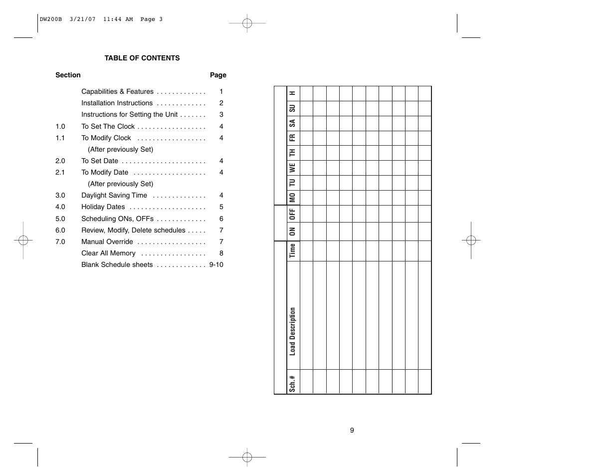 NSi Industries DW200B User Manual | Page 2 / 6