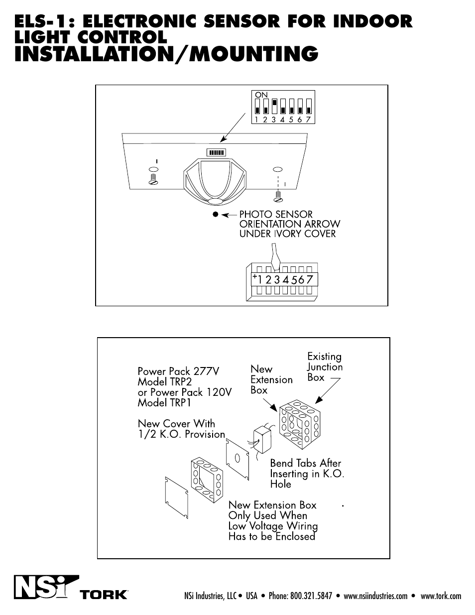NSi Industries ELS-1 User Manual | 1 page