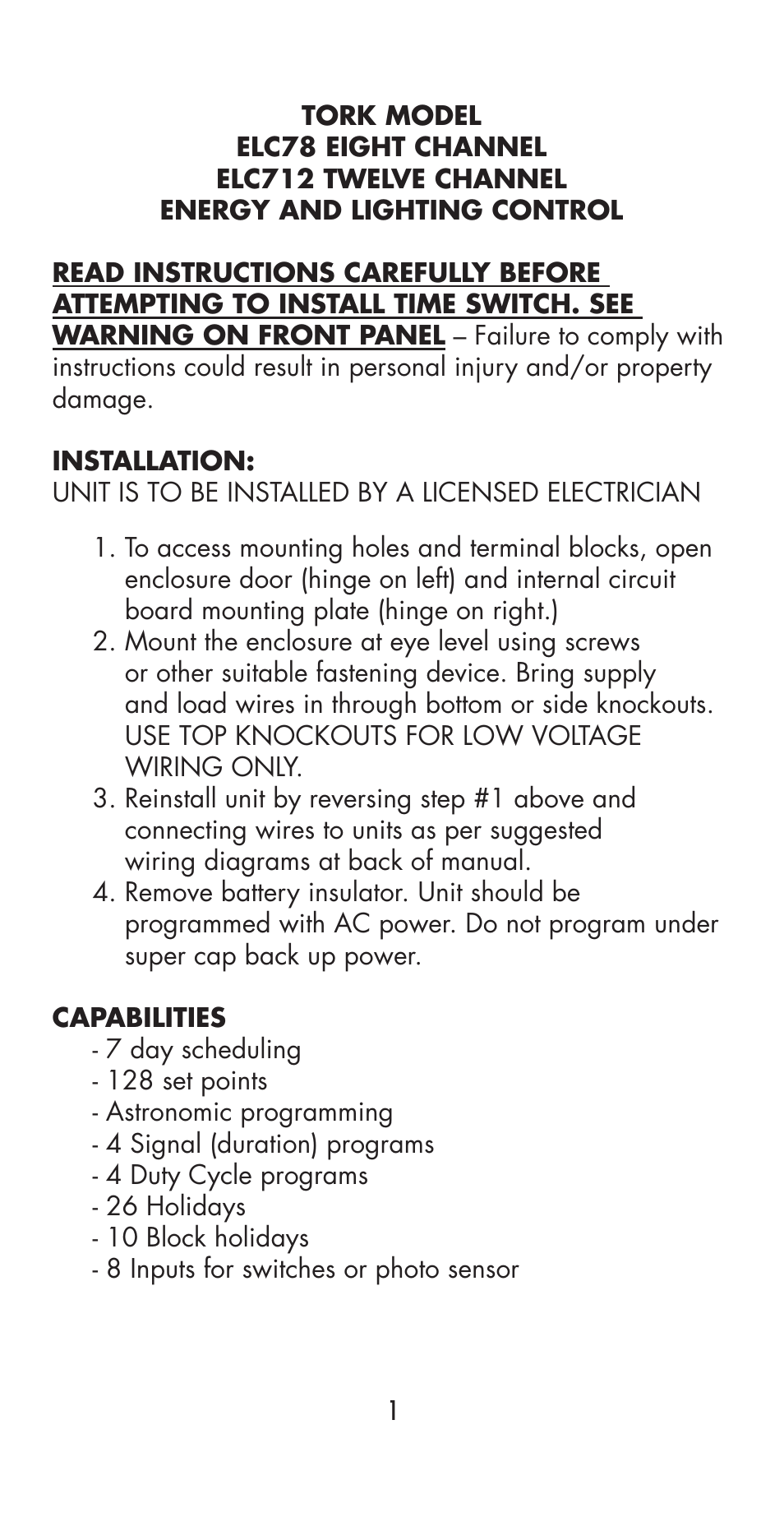 NSi Industries ELC712 User Manual | Page 3 / 32