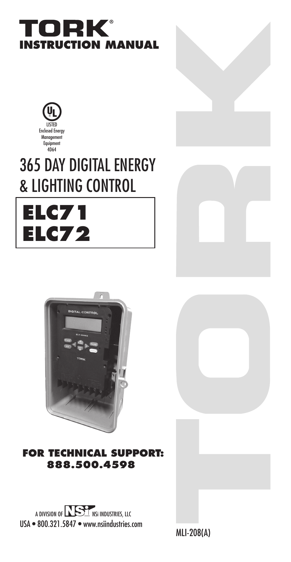 NSi Industries ELC72 User Manual | 32 pages