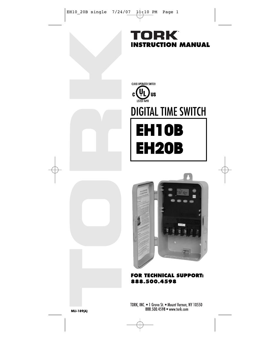 NSi Industries EH20B User Manual | 12 pages