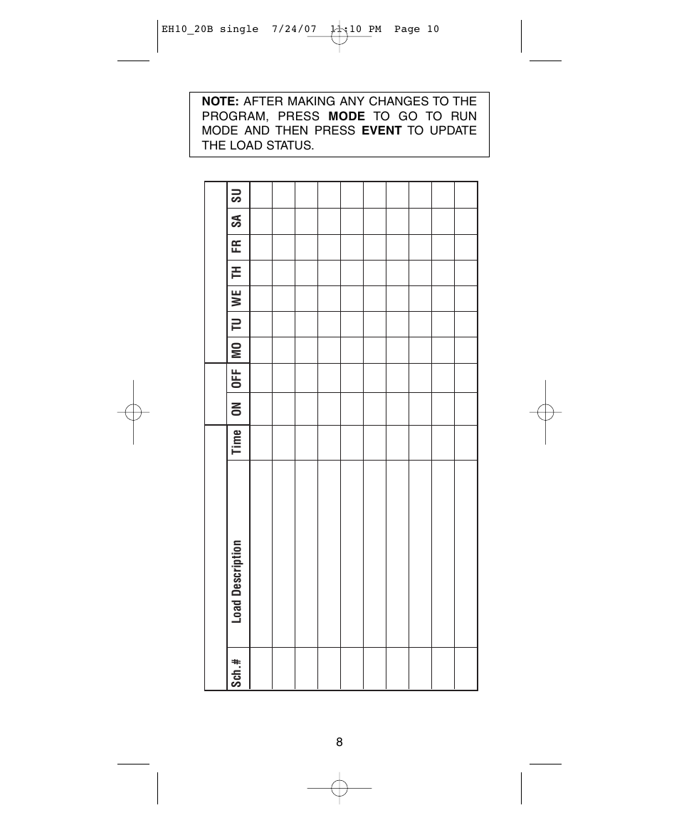 NSi Industries EH20B User Manual | Page 10 / 12