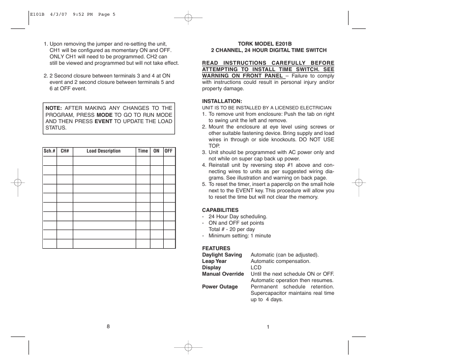 NSi Industries E201B User Manual | Page 5 / 6