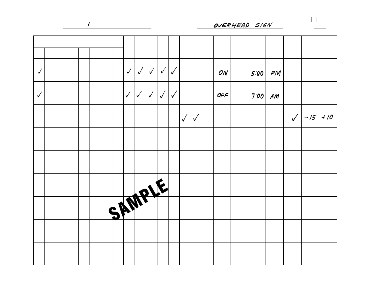 Sample | NSi Industries K801Z User Manual | Page 13 / 28