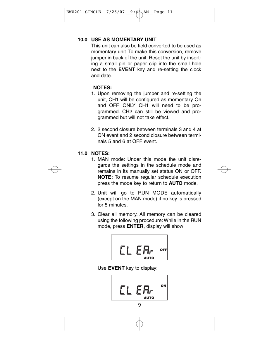 NSi Industries EWZ201 User Manual | Page 11 / 16