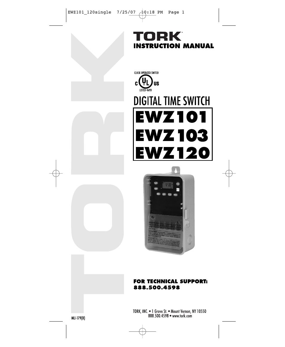 NSi Industries EWZ120 User Manual | 15 pages