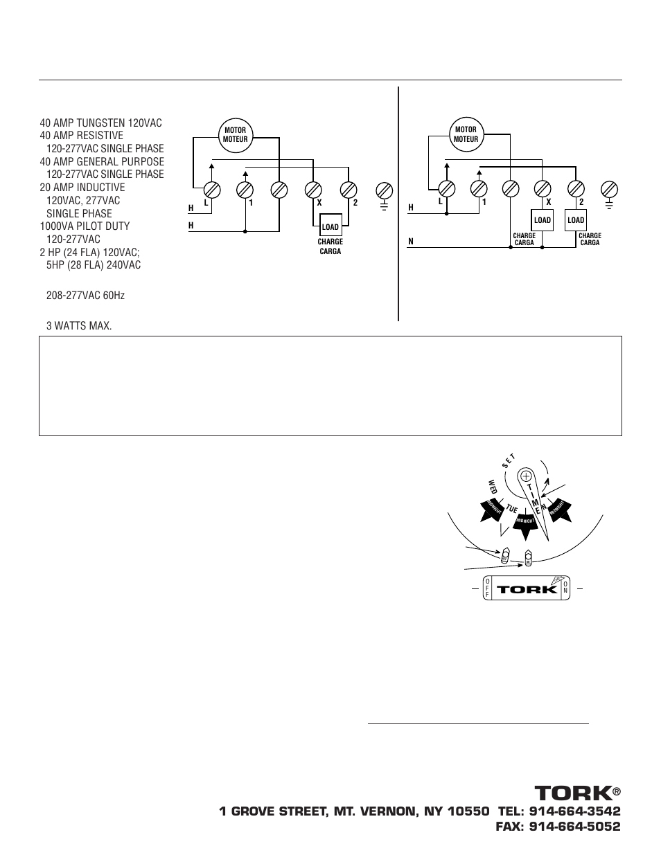 W202installop, Tork model w202, Tork | Do not force dial backwards, Seven day calendar dial time switch | NSi Industries W100 User Manual | Page 3 / 8