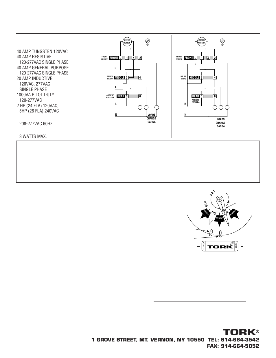 W302installop, Tork model w302, Tork | Do not force dial backwards, Seven day calendar dial time switch | NSi Industries W100 User Manual | Page 8 / 8