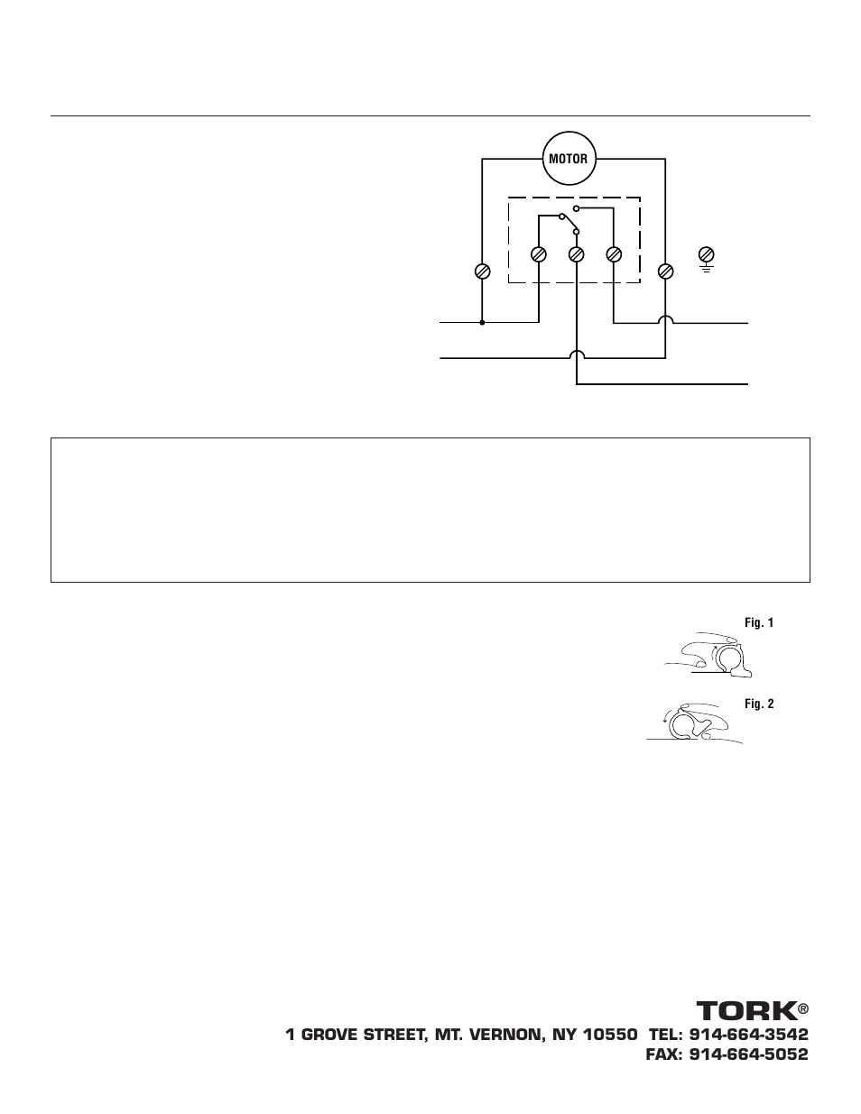 8008installop, Tork, Installation and operating instructions | NSi Industries 8001 User Manual | Page 7 / 16