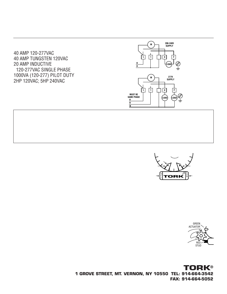 7202installop, Tork, Installation and operating instructions | NSi Industries 7100 User Manual | Page 5 / 11