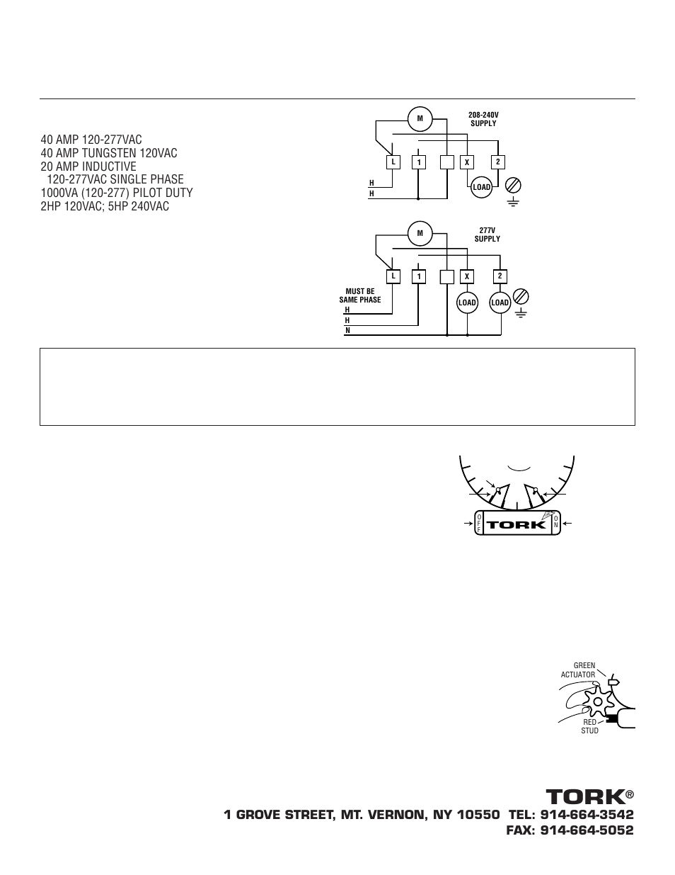 7202linstallop, Tork, Installation and operating instructions | NSi Industries 7100 User Manual | Page 6 / 11