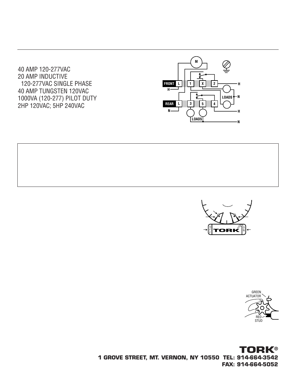7220installop, Tork, Installation and operating instructions | NSi Industries 7100 User Manual | Page 7 / 11