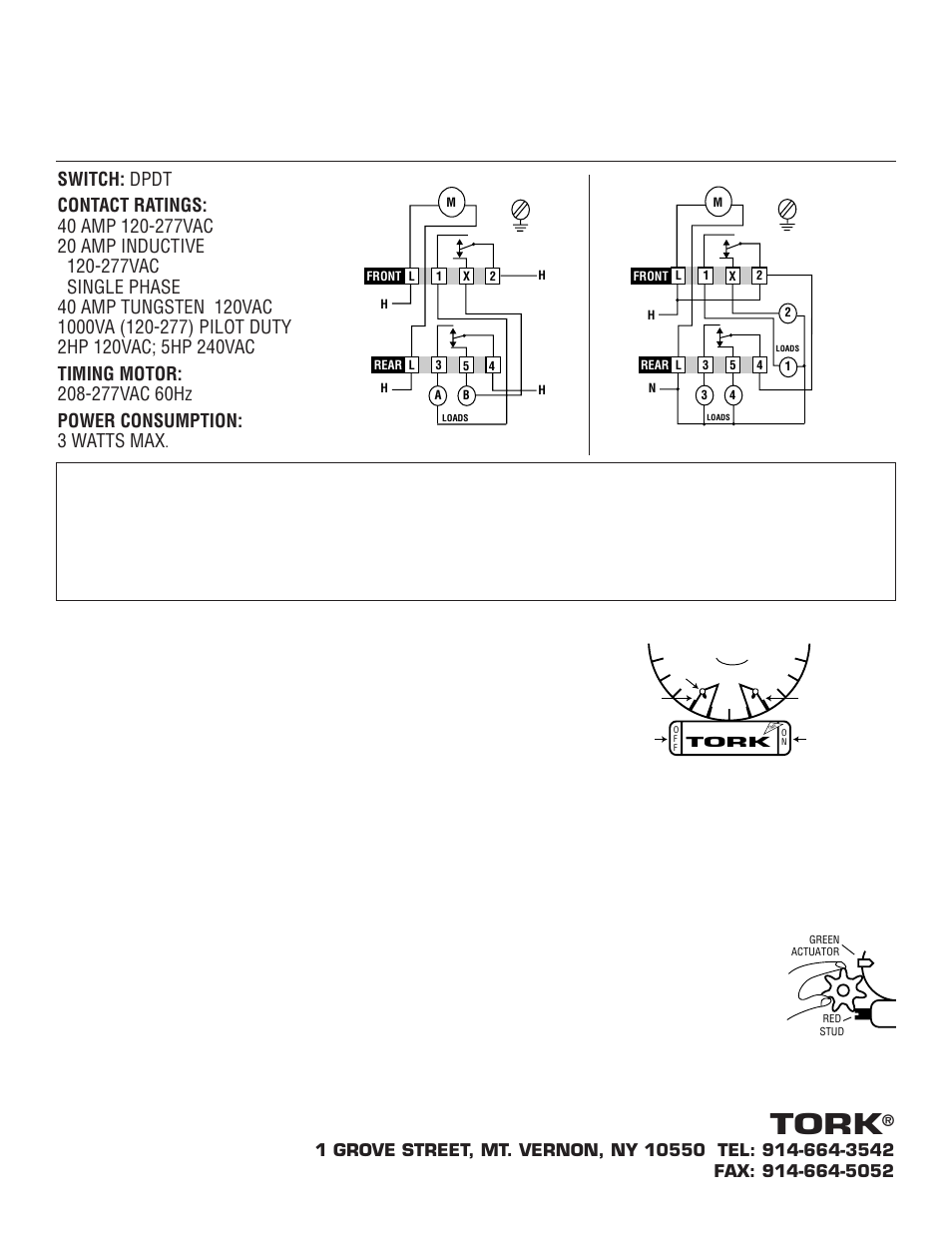 7222installop, Tork, Installation and operating instructions | NSi Industries 7100 User Manual | Page 8 / 11