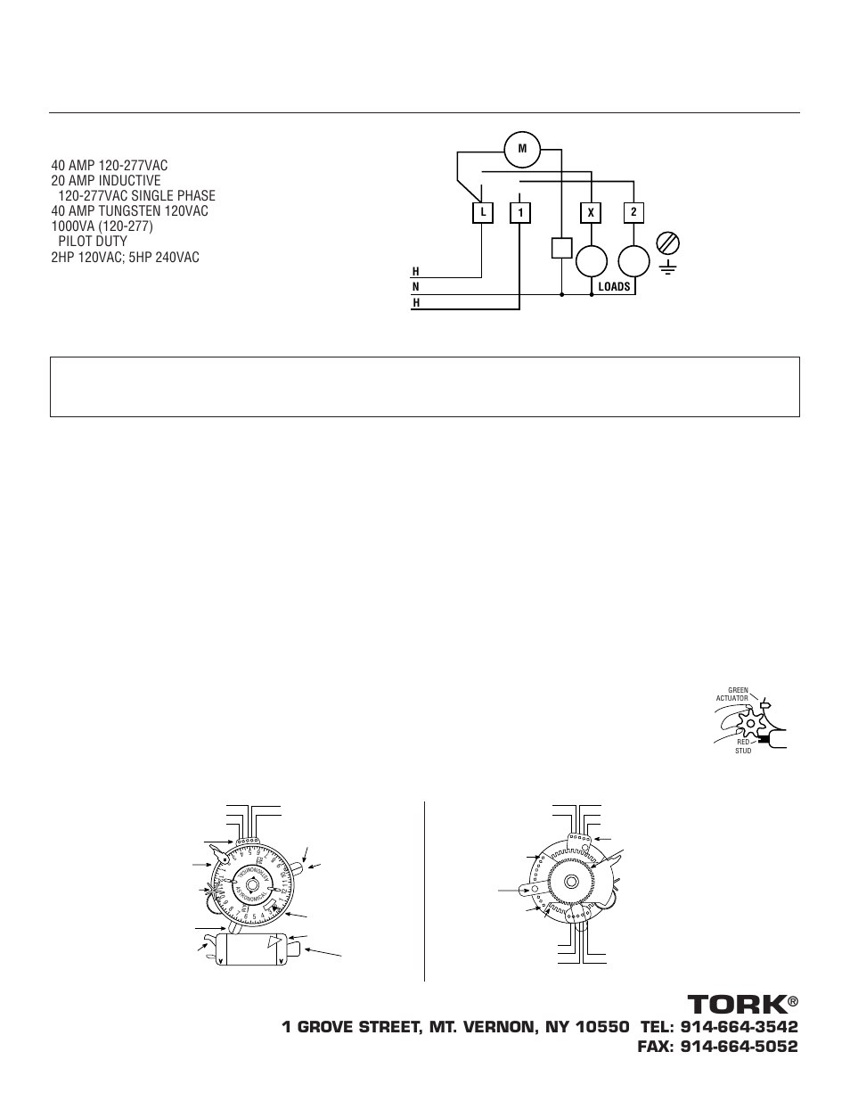 7200zinstallop, Tork model 7200z astronomic dial with day omitting, Tork | Installation and operating instructions | NSi Industries 7120Z User Manual | Page 3 / 5