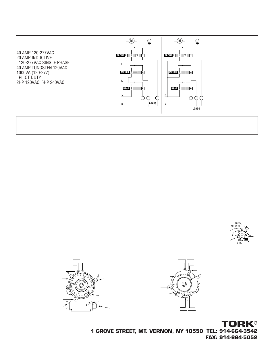 7302zinstallop, Tork model 7302z astronomic dial with day omitting, Tork | Installation and operating instructions | NSi Industries 7120Z User Manual | Page 5 / 5