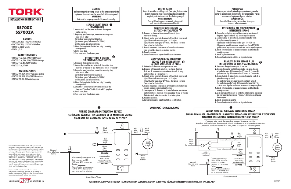NSi Industries SS700ZA User Manual | 2 pages