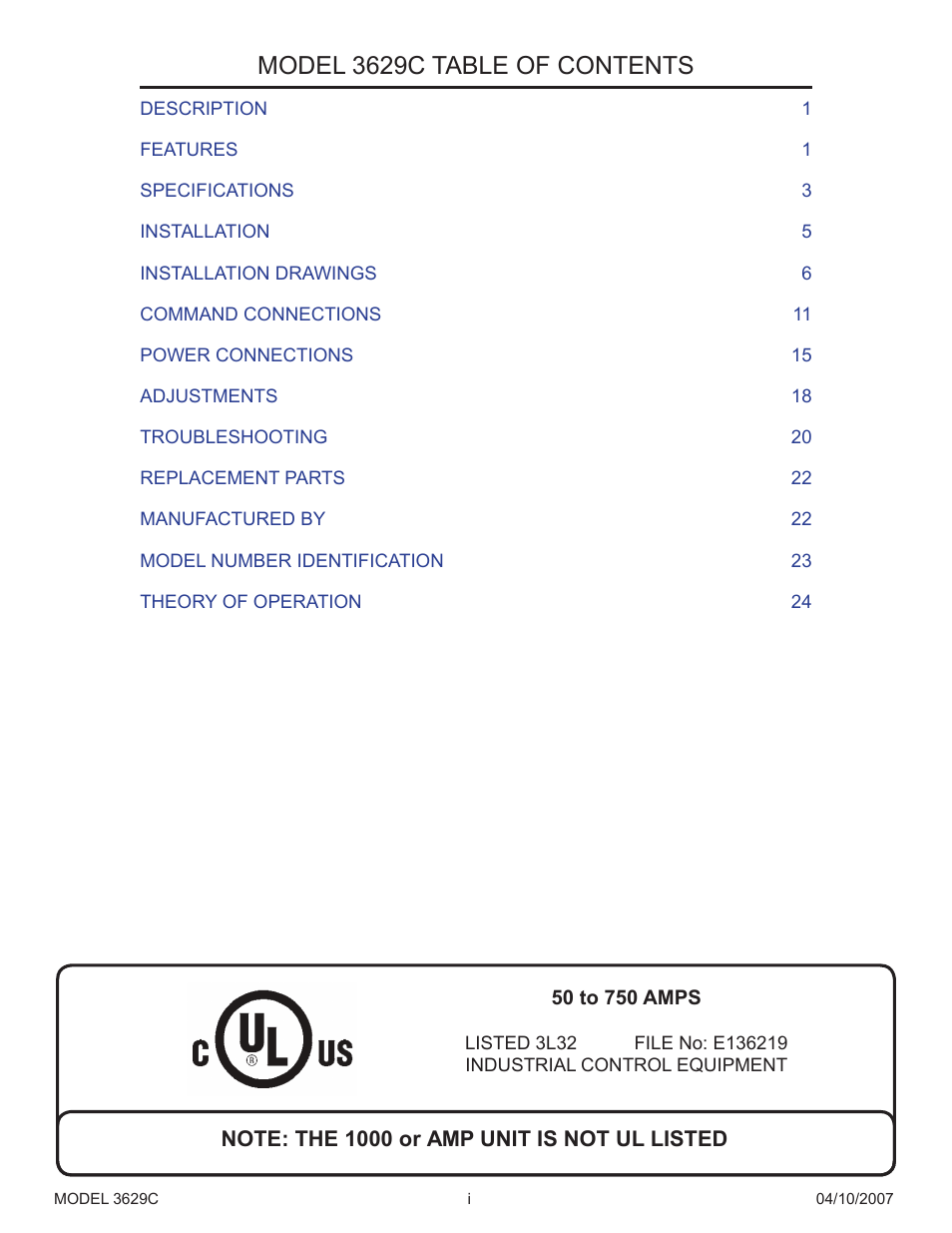 Precision Control Systems 3629C User Manual | Page 4 / 28