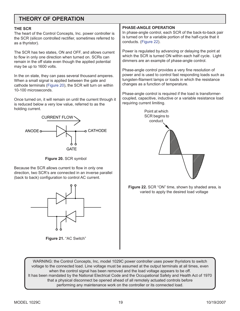 Theory of operation | Precision Control Systems 1029C User Manual | Page 23 / 23