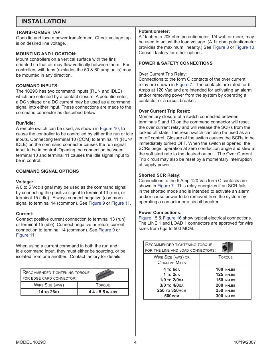 Installation | Precision Control Systems 1029C User Manual | Page 8 / 23