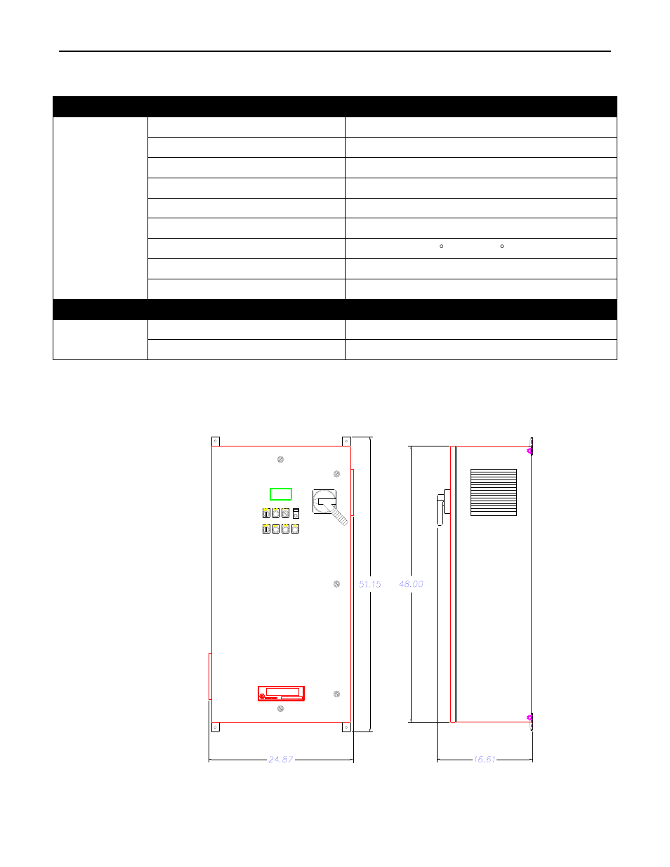 Specifications for options, Dimensions | Precision Control Systems 930 User Manual | Page 26 / 29