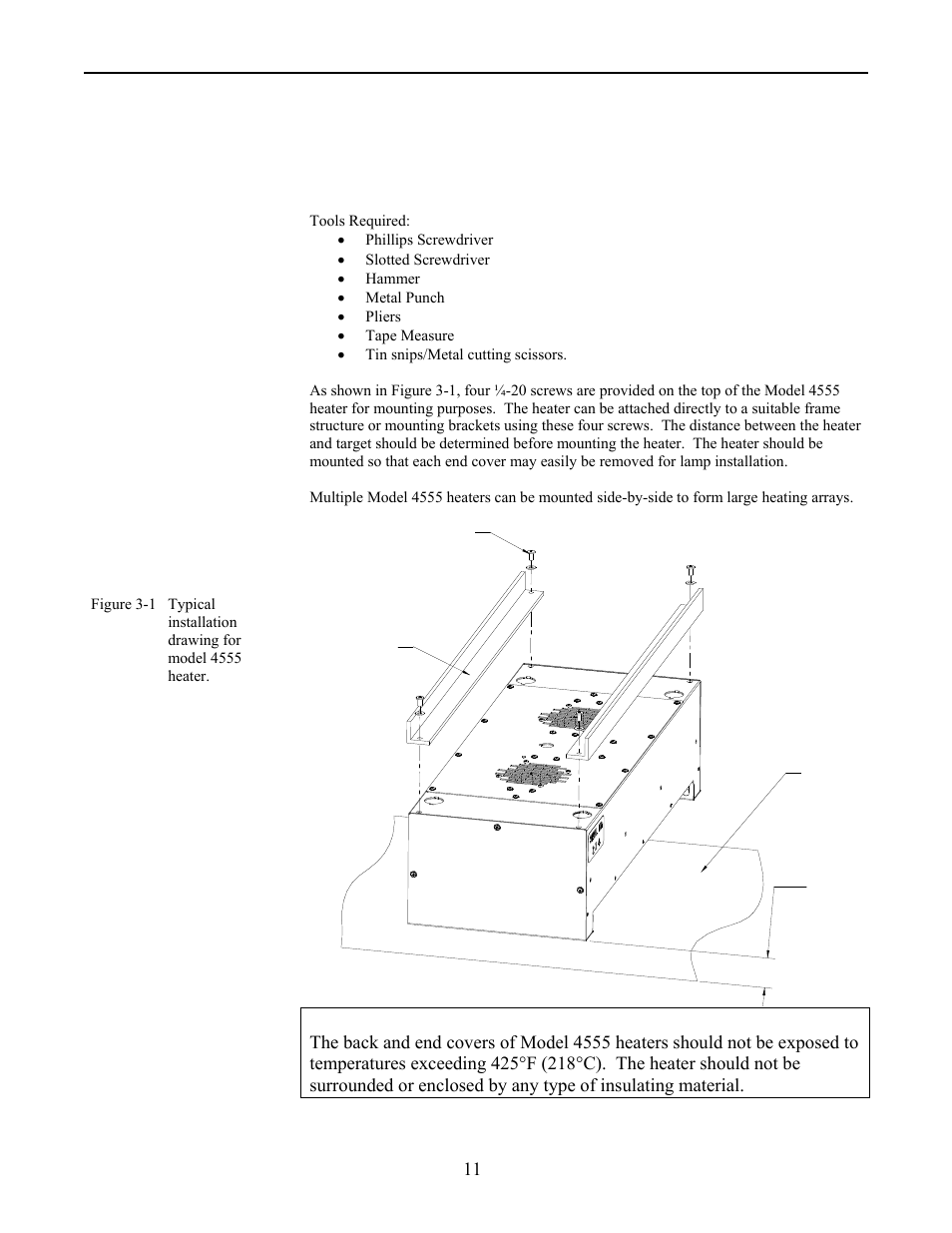 Installation | Precision Control Systems PanelIR 4555 User Manual | Page 14 / 33