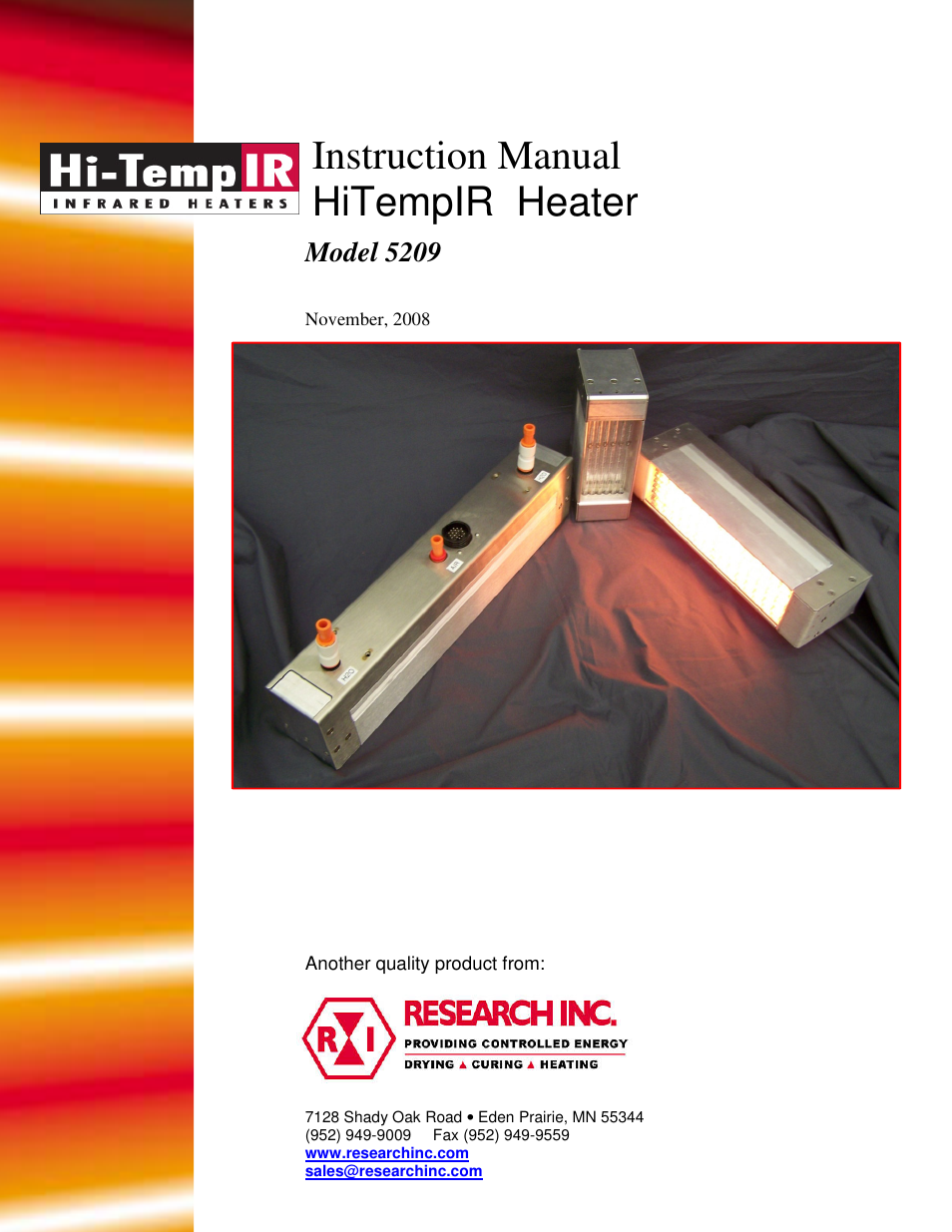 Precision Control Systems Hi-Temp IR 5209 User Manual | 24 pages