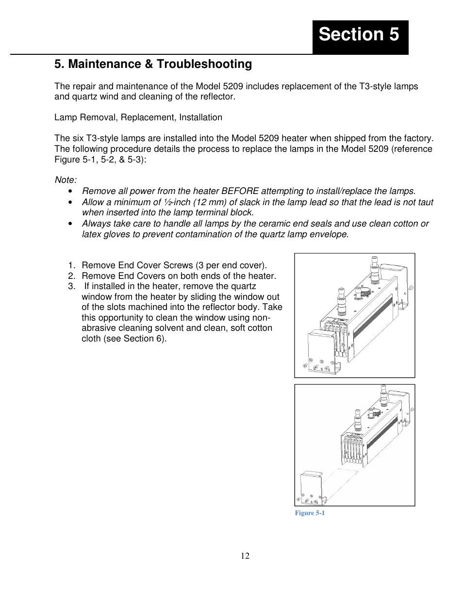 Maintenance & troubleshooting | Precision Control Systems Hi-Temp IR 5209 User Manual | Page 16 / 24