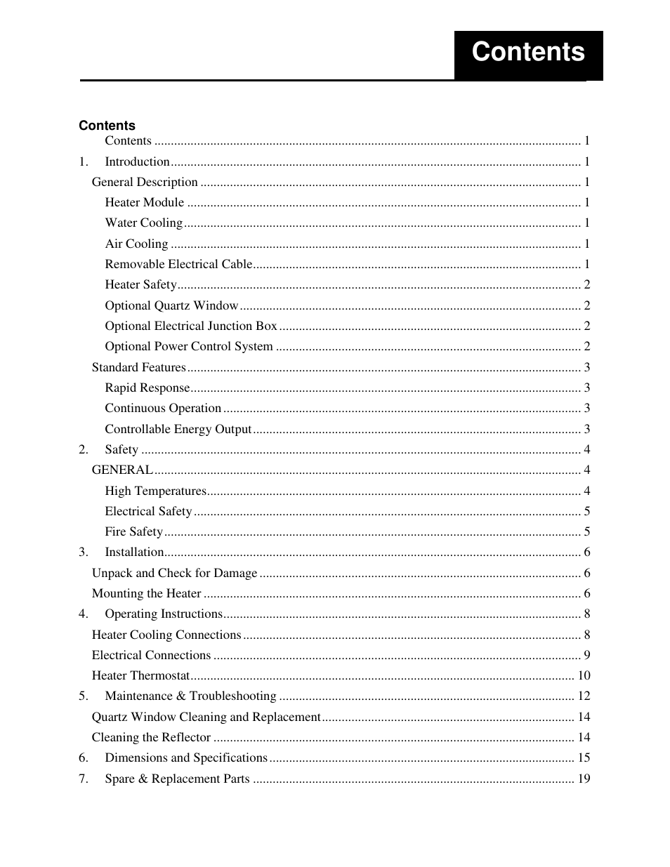 Precision Control Systems Hi-Temp IR 5209 User Manual | Page 3 / 24