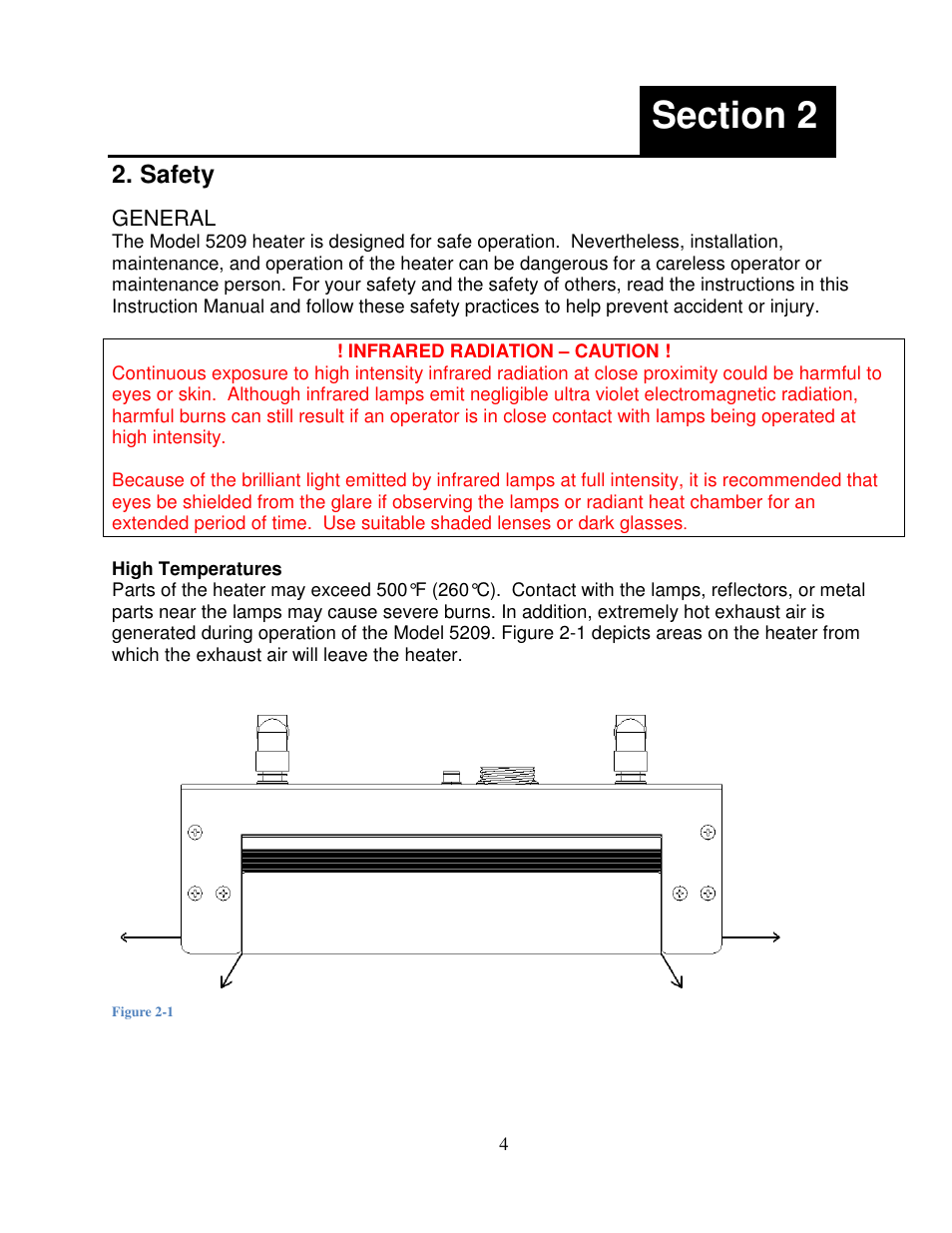 Safety | Precision Control Systems Hi-Temp IR 5209 User Manual | Page 8 / 24