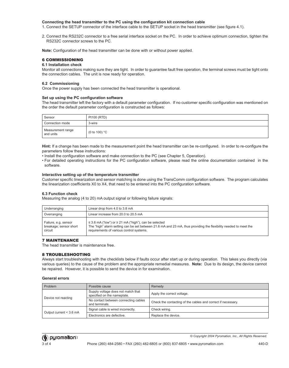 Pyromation Series 440 User Manual | Page 3 / 4