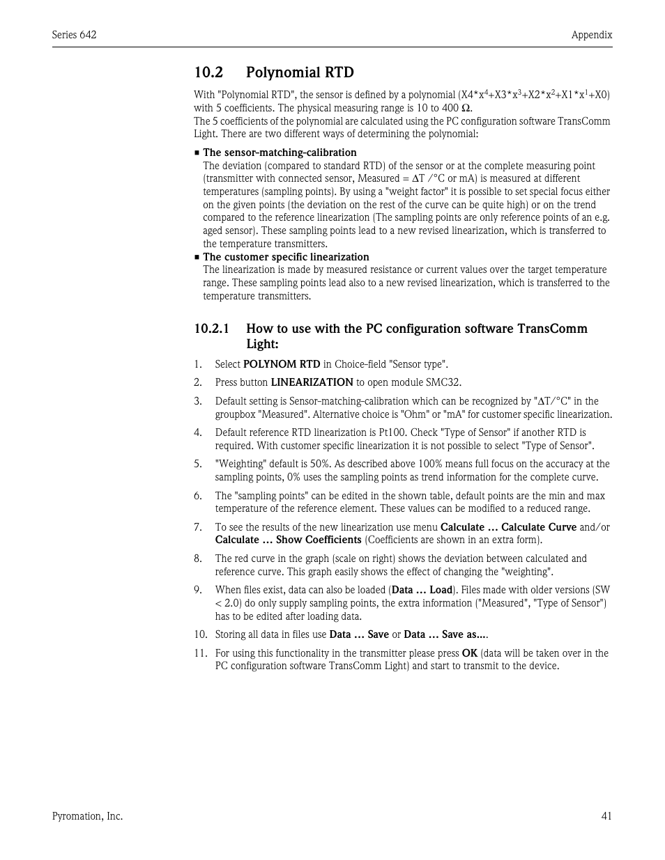 2 polynomial rtd | Pyromation Series 642 User Manual | Page 41 / 44