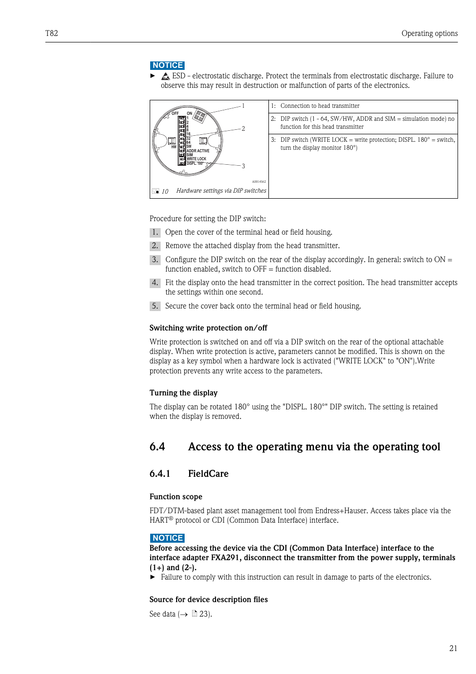 1 fieldcare | Pyromation T82 User Manual | Page 21 / 88