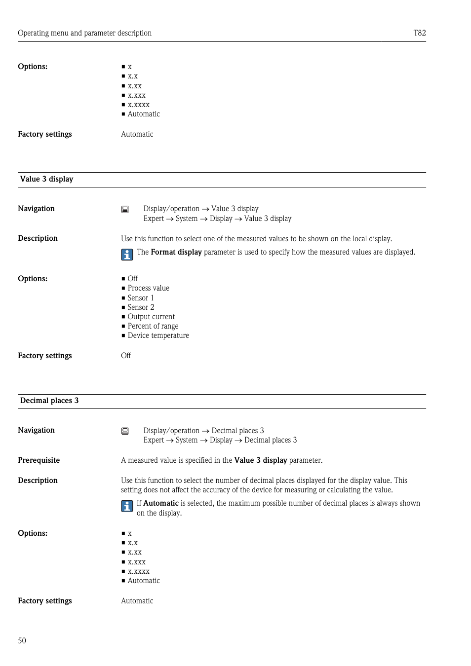 Ä 50) | Pyromation T82 User Manual | Page 50 / 88