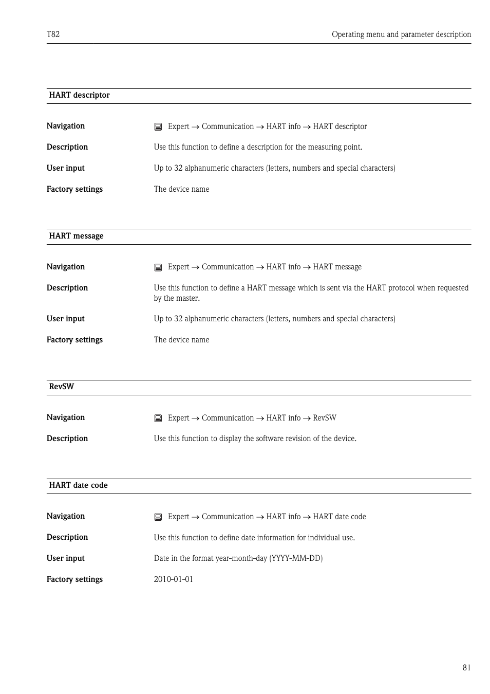 Ä 81) | Pyromation T82 User Manual | Page 81 / 88