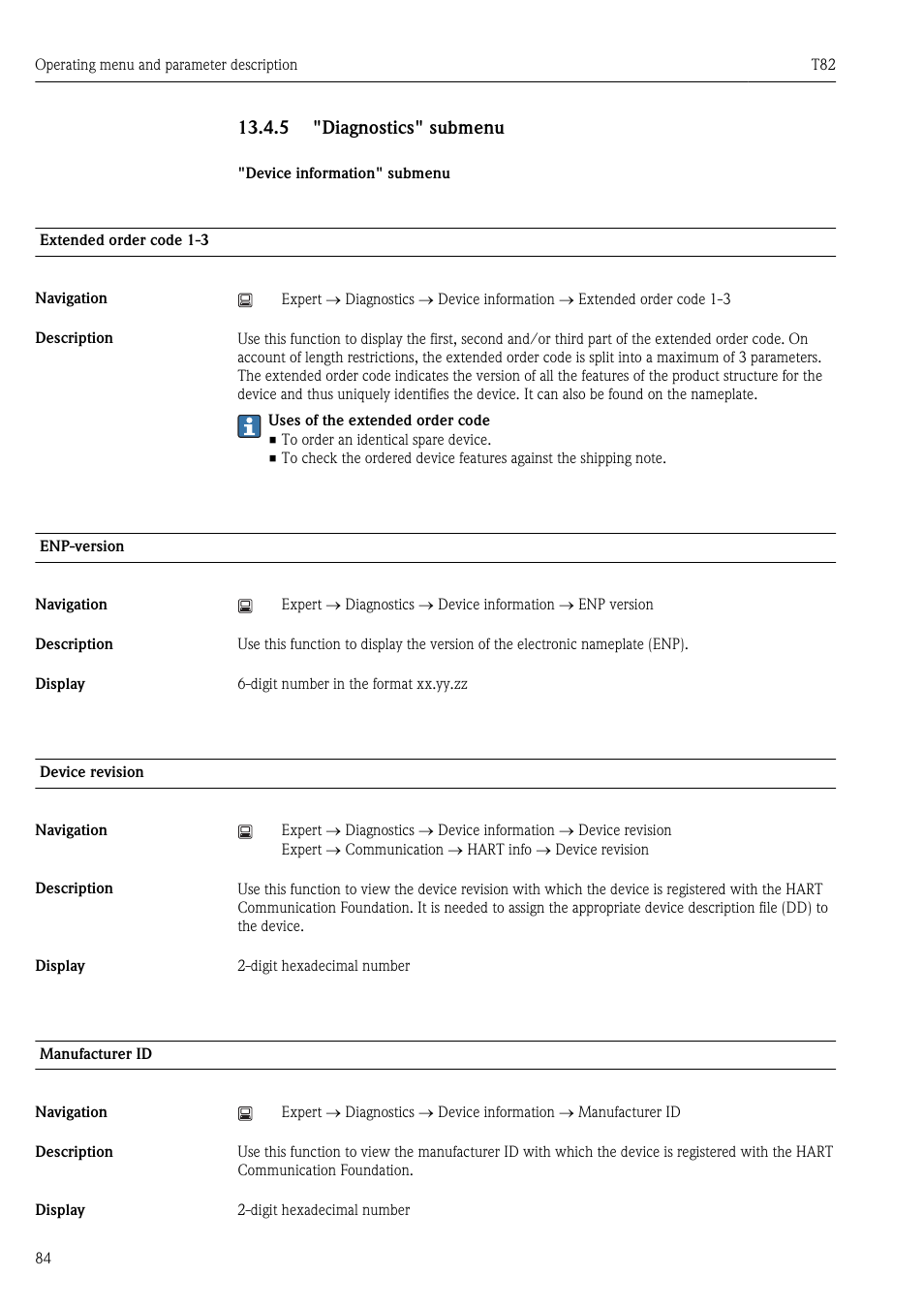 5 "diagnostics" submenu, Ä 84) | Pyromation T82 User Manual | Page 84 / 88