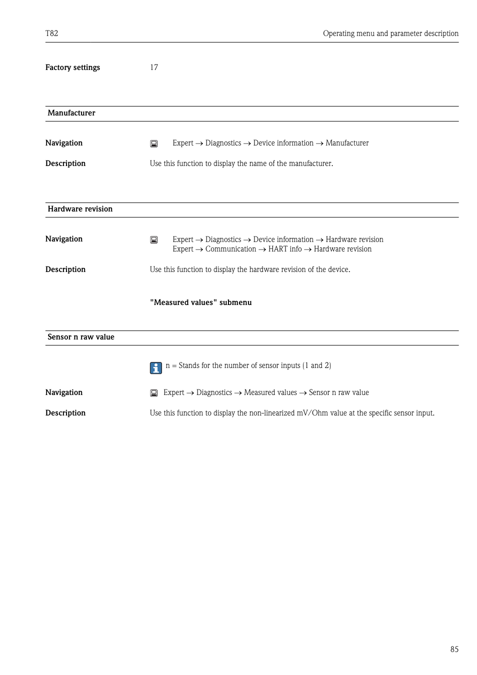 Ä 85) | Pyromation T82 User Manual | Page 85 / 88