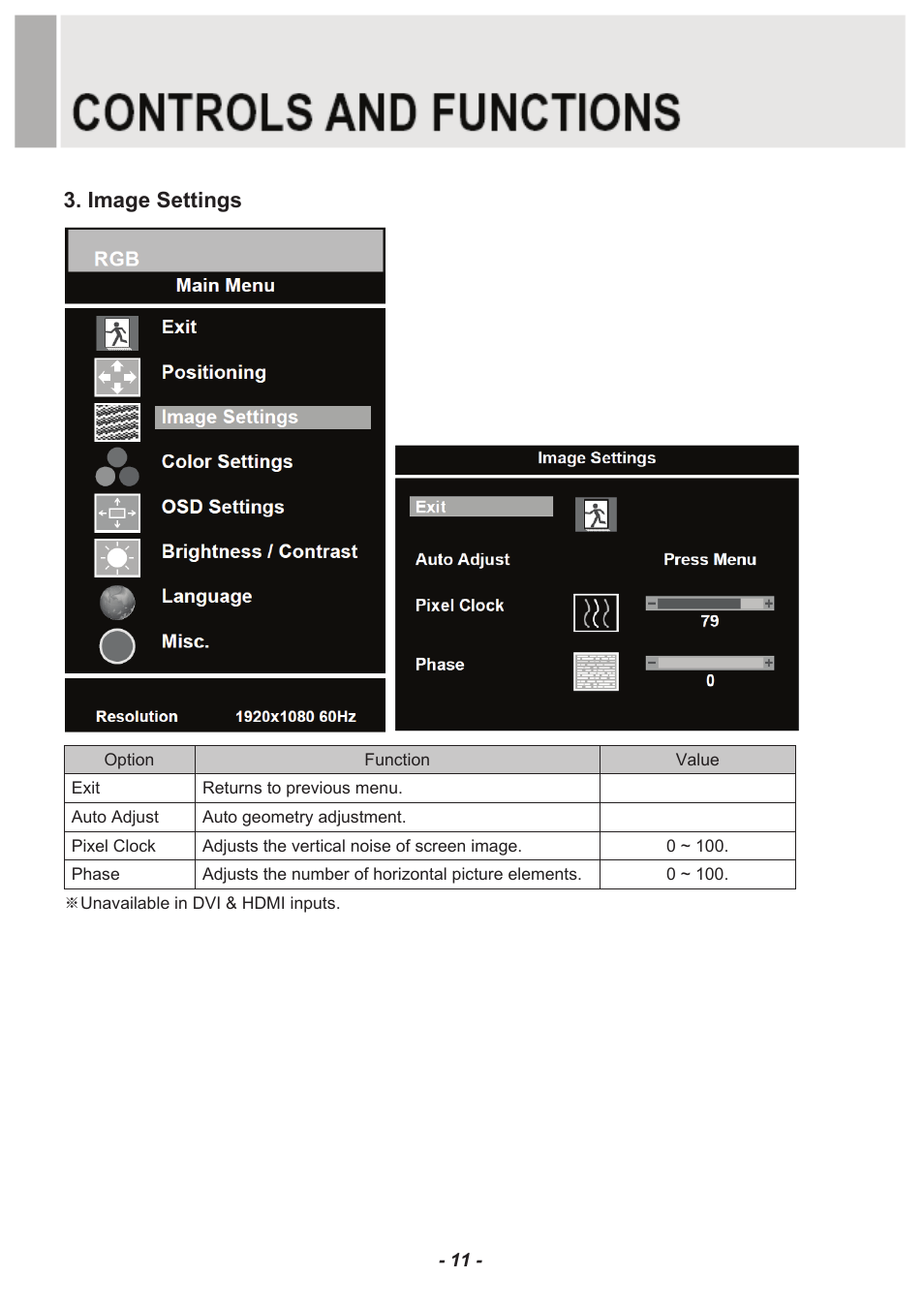 Image settings | Revo RM23-OR1 User Manual | Page 14 / 72