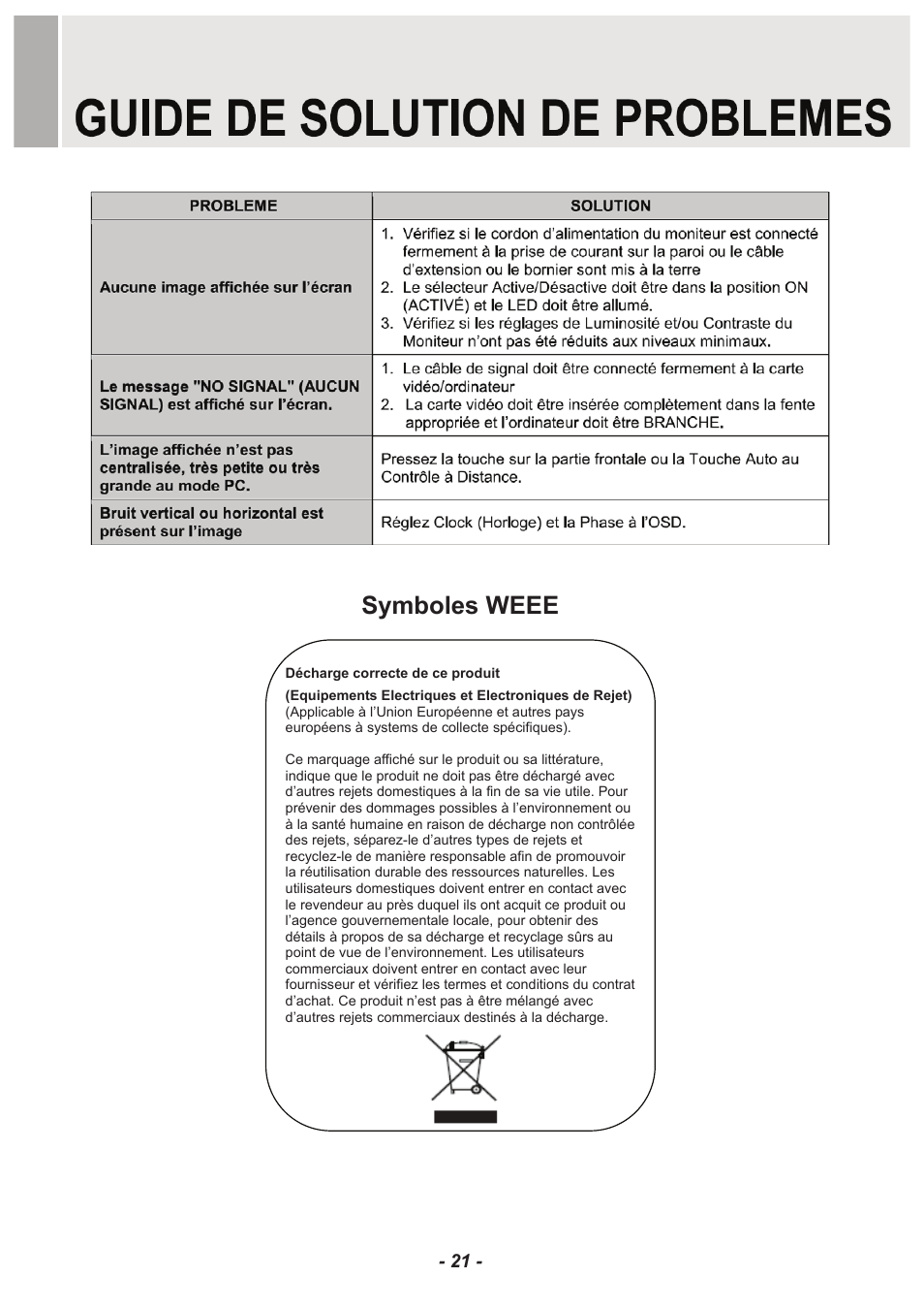 Symboles weee | Revo RM23-OR1 User Manual | Page 46 / 72