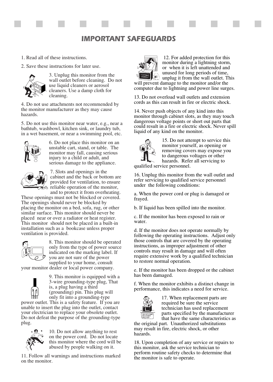 Important safeguards | Revo RM2LCD19 User Manual | Page 2 / 22