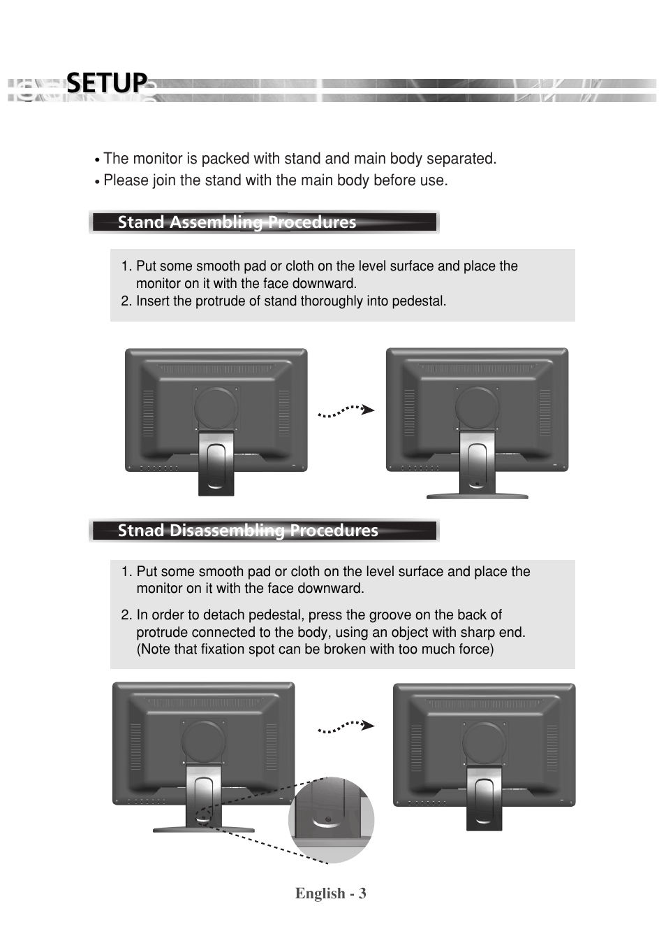 Setup | Revo RM2LCD19 User Manual | Page 7 / 22