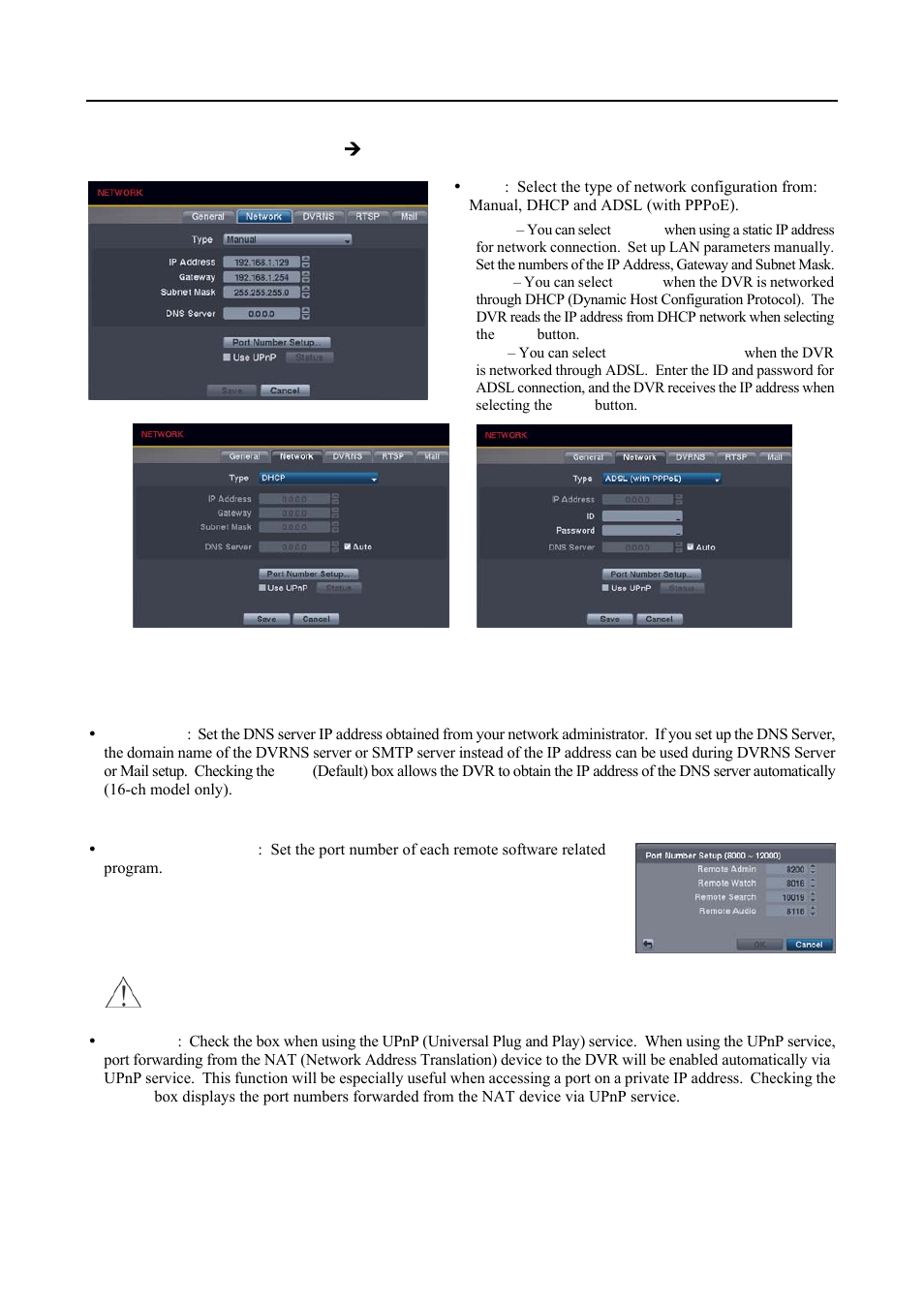 Network settings (network  network tab) | Revo R4-8-16DVR3 User Manual | Page 24 / 56